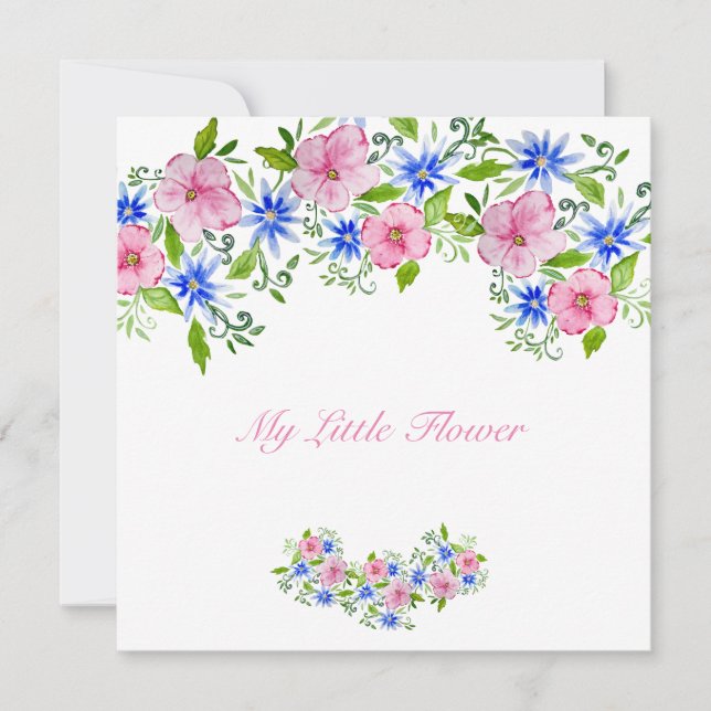 Elegance spring floral pattern invitation (Front)