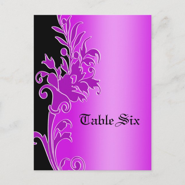 Elegance Table Number Card (Front)