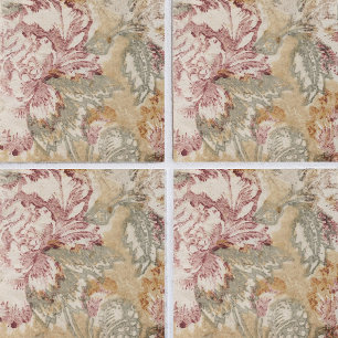 Elegance Unleashed: Vintage Floral Ceramic Tile