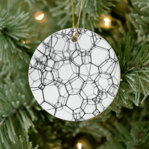 Elegance Unveiled: Metal Mesh Artistic Ceramic Ornament