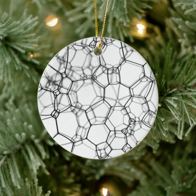 Elegance Unveiled: Metal Mesh Artistic Ceramic Ornament (Tree)