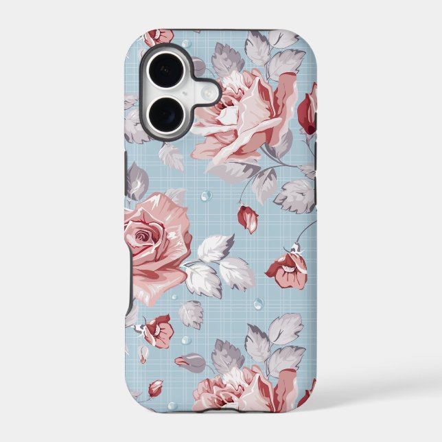 Elegance wallpaper pattern of pink roses 2 (Back)