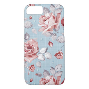 Elegance wallpaper pattern of pink roses 2 iPhone 8/7 case