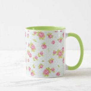 Elegance wallpaper pattern of pink roses 4 mug