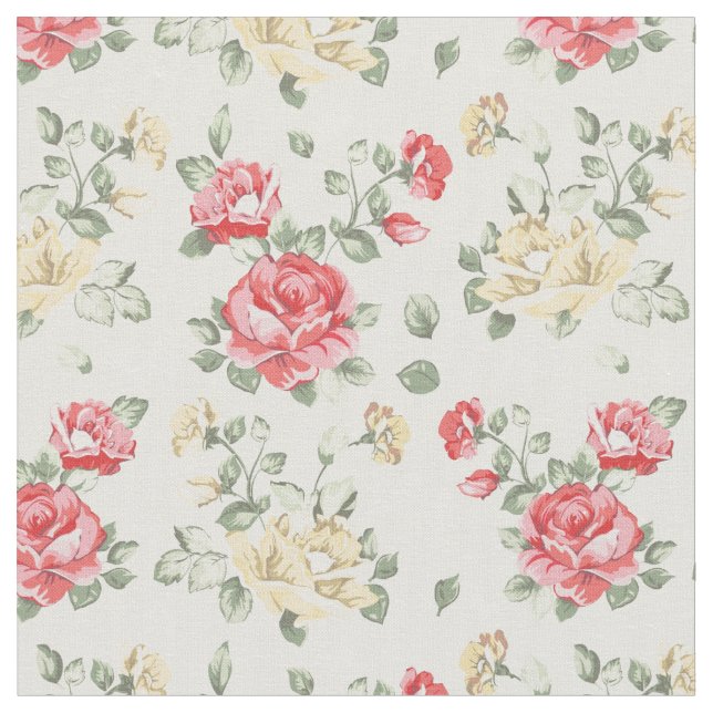Elegance wallpaper pattern of pink roses fabric (Close Up)