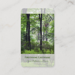 Elegant 100% natural organic green forest style business card