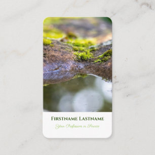 Elegant 100% natural organic green garden pond business card