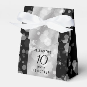 Elegant 10th Tin Wedding Anniversary Celebration Favour Box