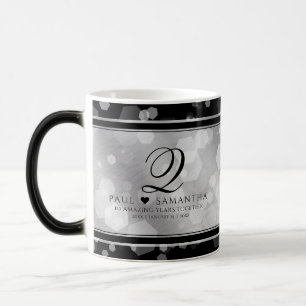 Elegant 10th Tin Wedding Anniversary Celebration Magic Mug