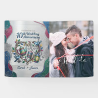 Elegant 10th Tin Wedding Anniversary Photo Welcome