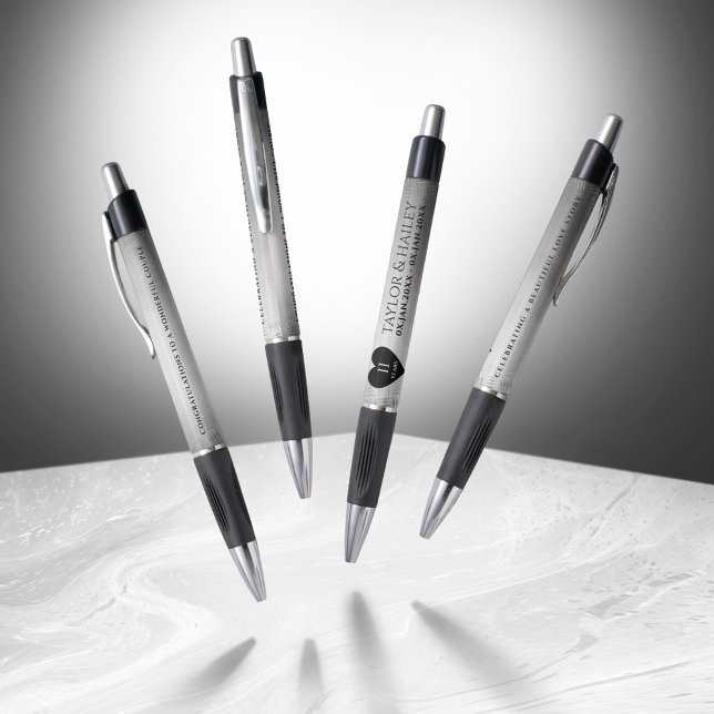 Elegant 11th Steel Wedding Anniversary Celebration (Elegant 11th Steel Wedding Anniversary Pen Cover Photo)