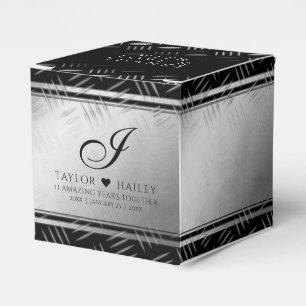 Elegant 11th Steel Wedding Anniversary Celebration Favour Box