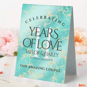 Elegant 11th Turquoise Wedding Anniversary