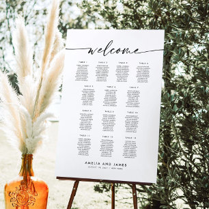 Elegant 13 Tables Welcome Seating Chart