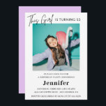 Elegant 13th birthday invitation Photo Girl Modern<br><div class="desc">Elegant 13th birthday invitations Photo Girl Modern</div>