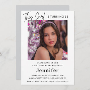 Elegant 13th birthday invitations Photo Modern
