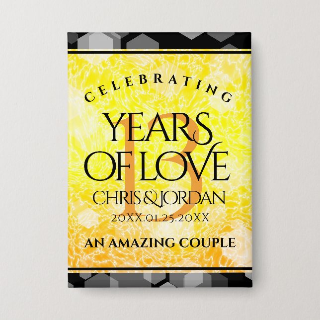 Elegant 13th Citrine Wedding Anniversary (Front)