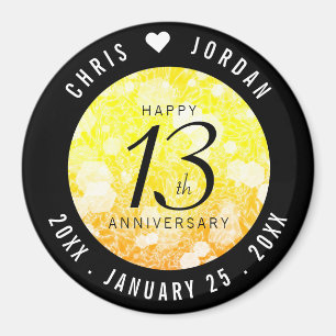 Elegant 13th Citrine Wedding Anniversary Magnet