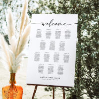 Elegant 14 Tables Welcome Seating Chart