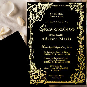 Elegant 15th Birthday Quinceanera Gold