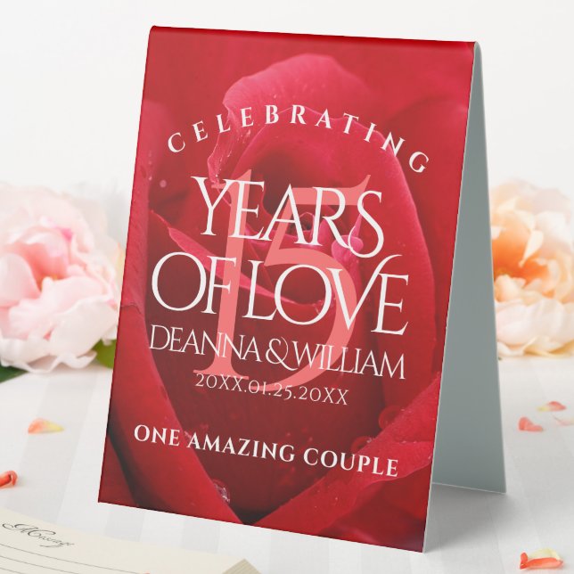 Elegant 15th Rose Wedding Anniversary Celebration (In SItu (Wedding))