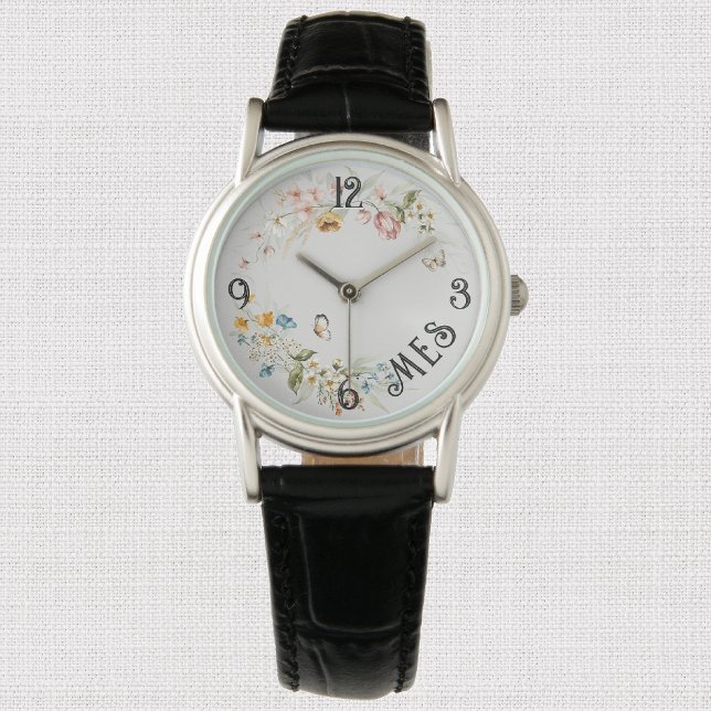 Elegant 1600s Dutch Floral Subtle Pastels Womens Watch (Creator Uploaded)