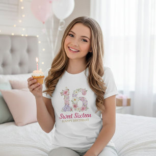 Elegant 16th Birthday Womens T-Shirts