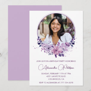 Elegant 17th birthday invitation Photo Elegant