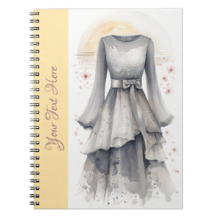 Elegant 1800s LBD Blank Little Black Dress Notebook