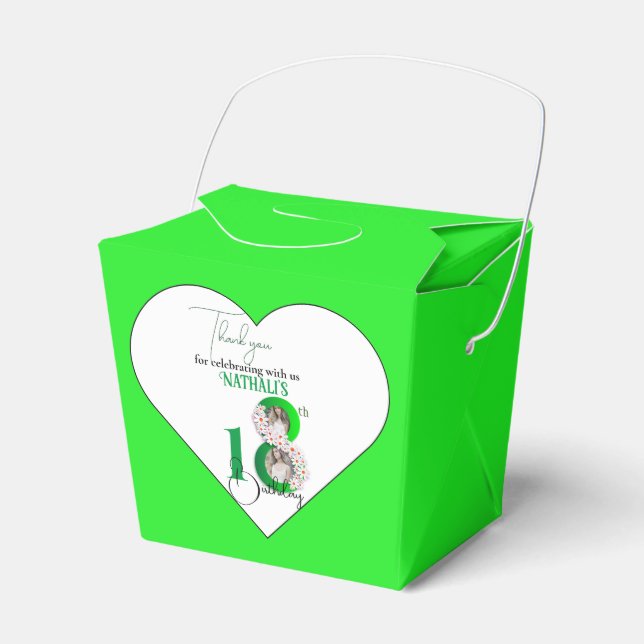 Elegant 18th Birthday Celebration Favour Box (Front Side)