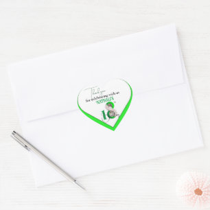 Elegant 18th Birthday Celebration Heart Sticker