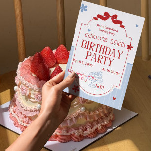 elegant 18th birthday invitation girls