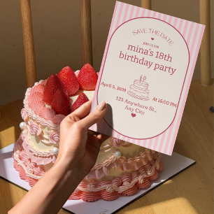 elegant 18th birthday invitation girls
