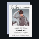 Elegant 18th birthday invitations Men Photo<br><div class="desc">Elegant 18th birthday invitations Men Photo Modern</div>