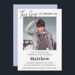 Elegant 18th birthday invitations Men Photo<br><div class="desc">Elegant 18th birthday invitations Men Photo Modern</div>