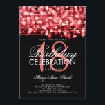 Elegant 18th Birthday Party Sparkles Red Invitation<br><div class="desc">Elegant 18th Birthday Party Sparkles Red invitation template. Featuring lights,  string and sparkles. Great for birthdays of all ages!</div>