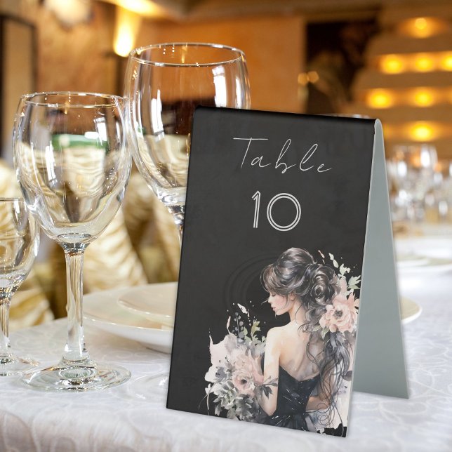 Elegant 18th Birthday Table Number Table Tent Sign (Creator Uploaded)