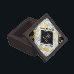 Elegant 18th Porcelain Wedding Anniversary Gift Box<br><div class="desc">Celebrate the 18th porcelain wedding anniversary with this stylish keepsake box! Elegant black and white lettering with gold-dusted hexagonal confetti on a white and porcelain blue marbled background add a memorable touch for this special occasion and milestone. Personalise with the couple's names and dates of marriage. Design © W.H. Sim....</div>
