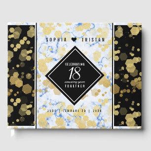 Elegant 18th Porcelain Wedding Anniversary Guest Book