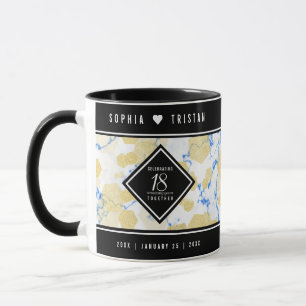 Elegant 18th Porcelain Wedding Anniversary Mug