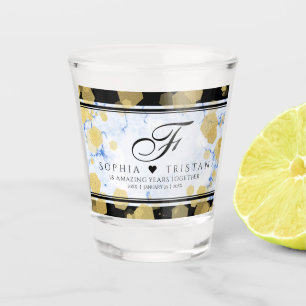 Elegant 18th Porcelain Wedding Anniversary Shot Glass