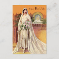Elegant 1930s Bride Wedding Save the Date