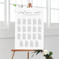 Elegant 19 Tables Find Your Seat Seating Chart