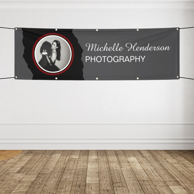 Elegant 1 Photo Photography Business Name Banner (Creator Uploaded)
