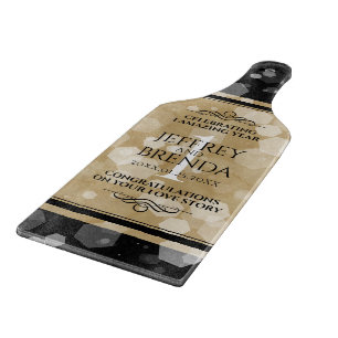 Elegant 1st Paper Wedding Anniversary Celebration Cutting Board
