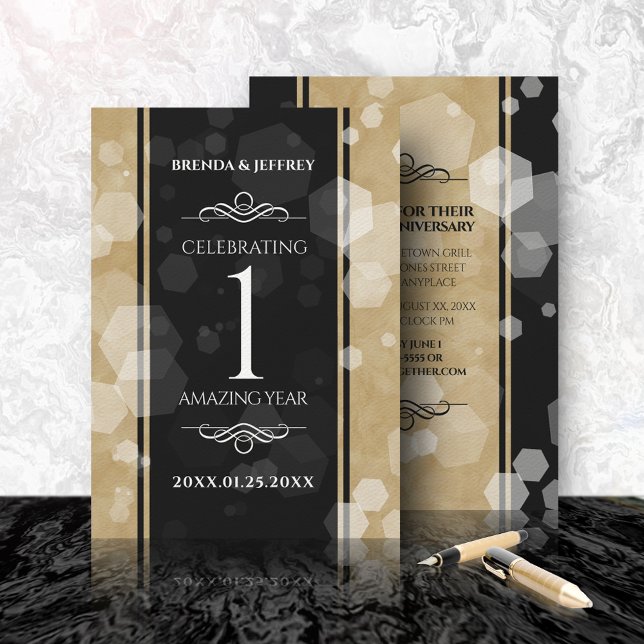 Elegant 1st Paper Wedding Anniversary Celebration Invitation (Creator Uploaded)