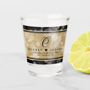 Elegant 1st Paper Wedding Anniversary Shot Glass