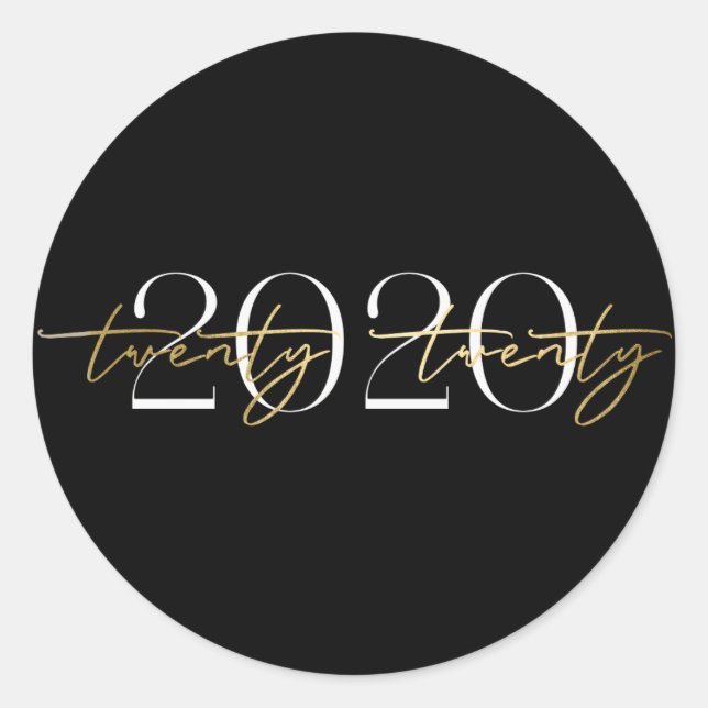 Elegant 2020 Graduation Sticker (Front)