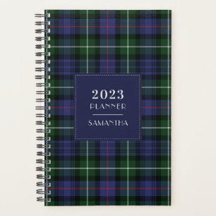 Elegant 2023 Plaid Tartan Clan MacKenzie Rustic Planner