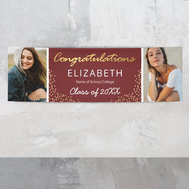 Elegant 2025 Graduation 2 Photo Banner (Creator Uploaded)